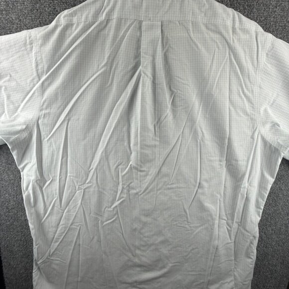 Brooks Brothers 18 38 Slim Cotton Blue Check Non-Iron Mens Long Sleeve Button Up - Picture 13 of 16